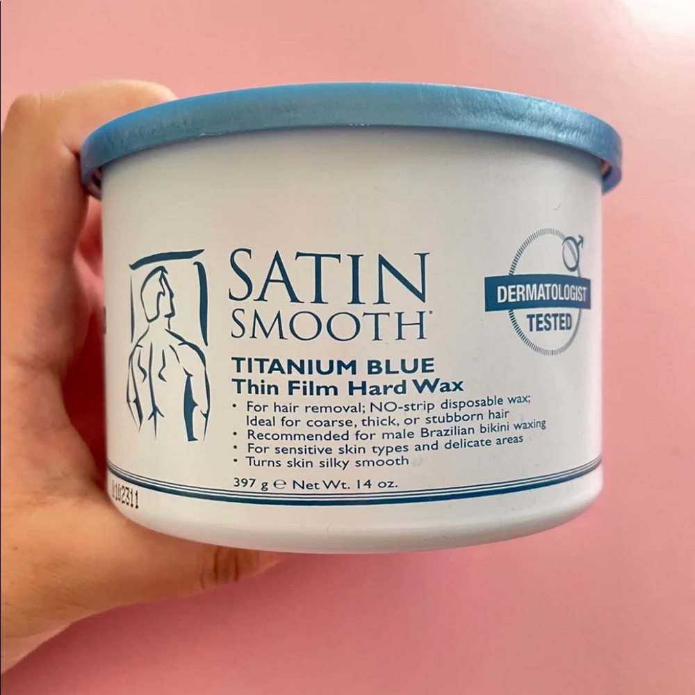 Satin Smooth Titanium Blue Hard Wax 14oz